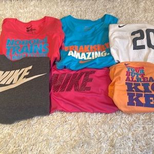 Lot of 6 NIKE shirts. Gently worn items